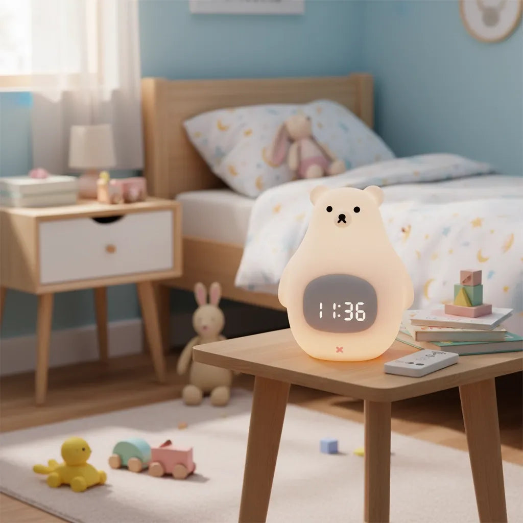 Réveil Veilleuse Ours Enfant