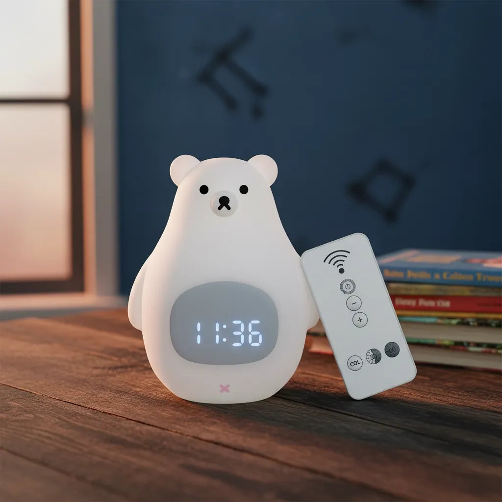 Réveil Veilleuse Ours Enfant