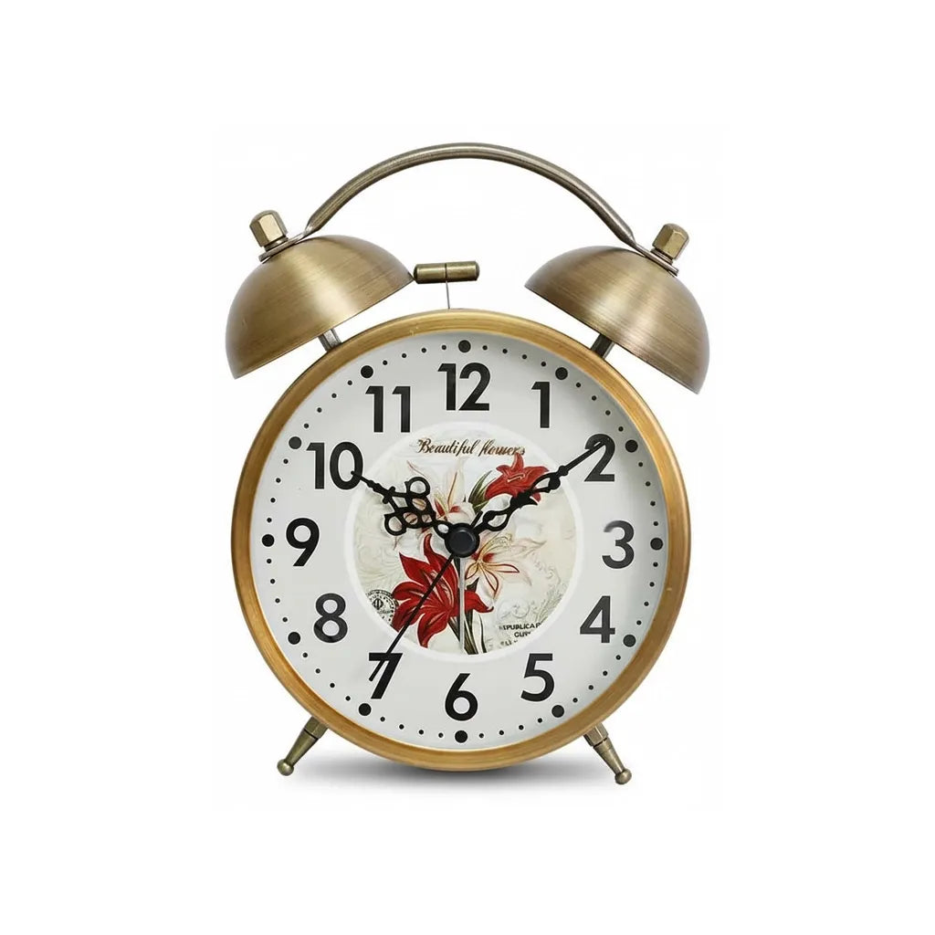 Réveil Vintage Avec Pile en Métal