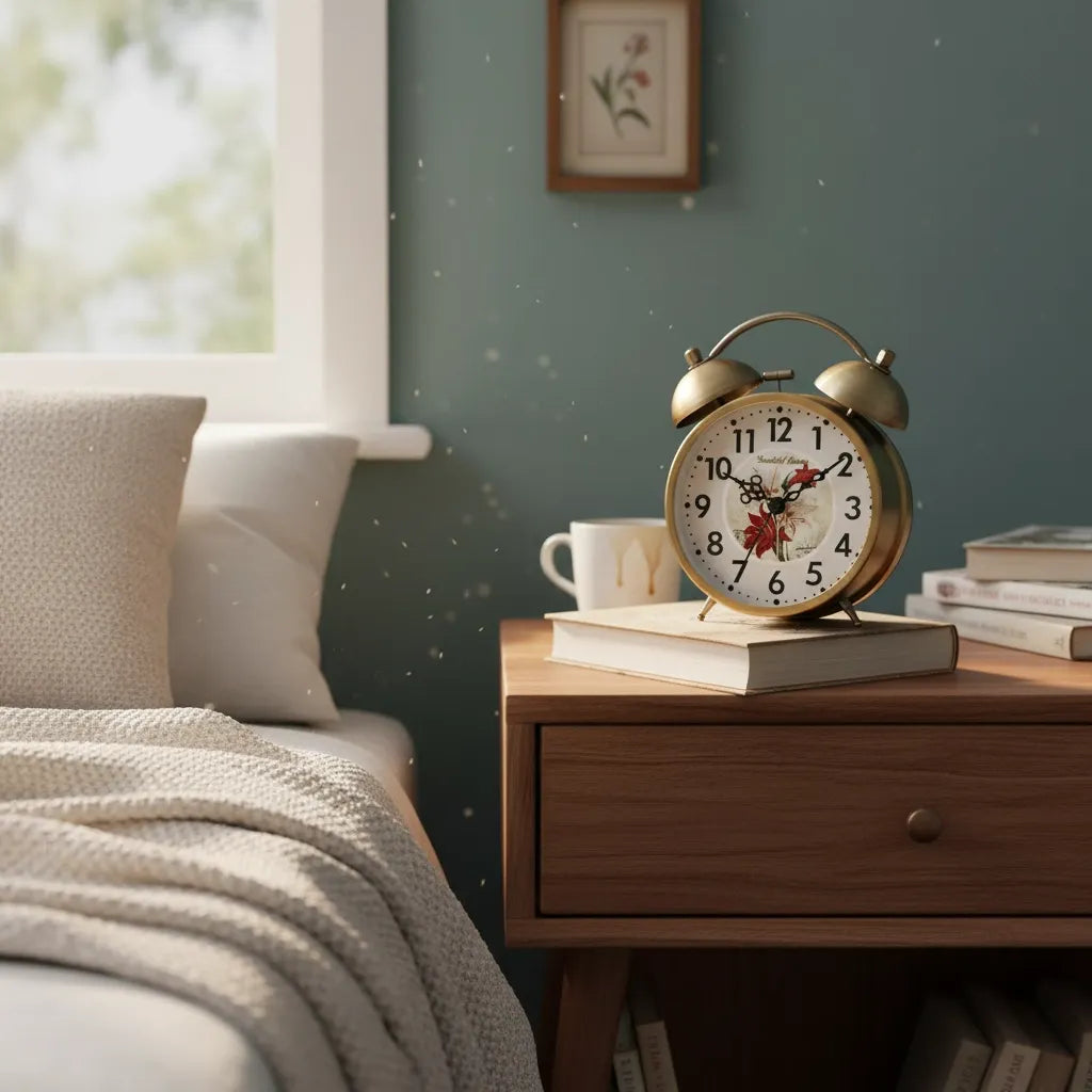 Réveil Vintage Avec Pile en Métal