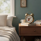 Réveil Vintage Avec Pile en Métal