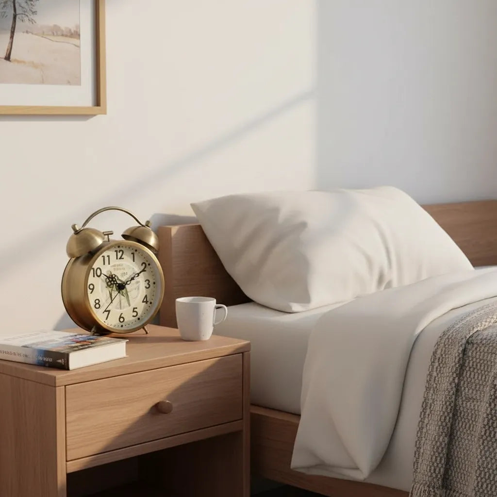 Réveil Vintage Avec Pile en Métal