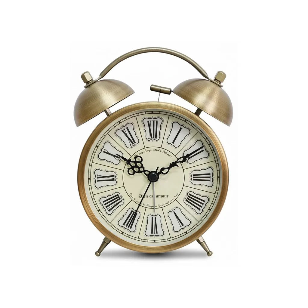 Réveil Vintage Avec Pile en Métal