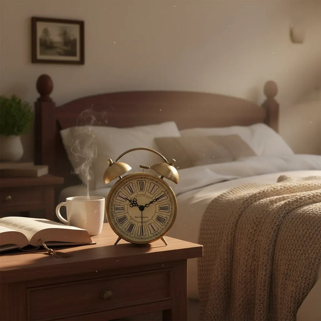 Réveil Vintage Avec Pile en Métal