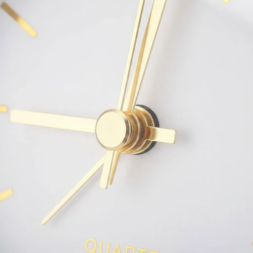 Réveil Vintage Blanc Doré