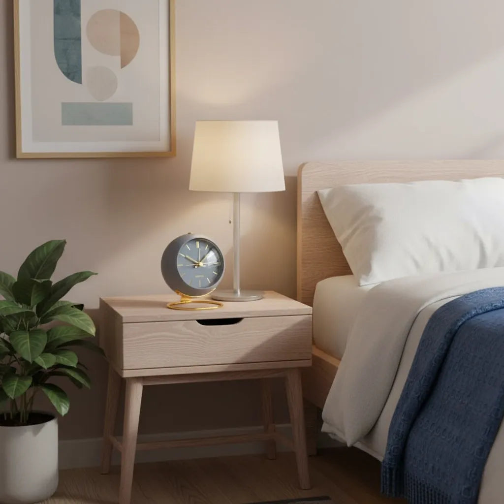 Réveil Vintage Bleu Doré