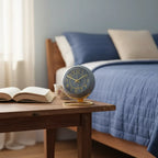 Réveil Vintage Bleu Doré
