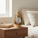 Réveil Vintage en Métal Lampe à Huile Élégant