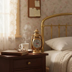 Réveil Vintage en Métal Lampe à Huile Élégant