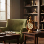 Réveil Vintage en Métal Lampe à Huile Élégant