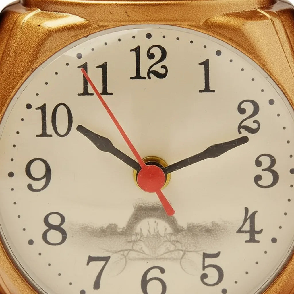 Réveil Vintage en Métal Lampe à Huile Élégant