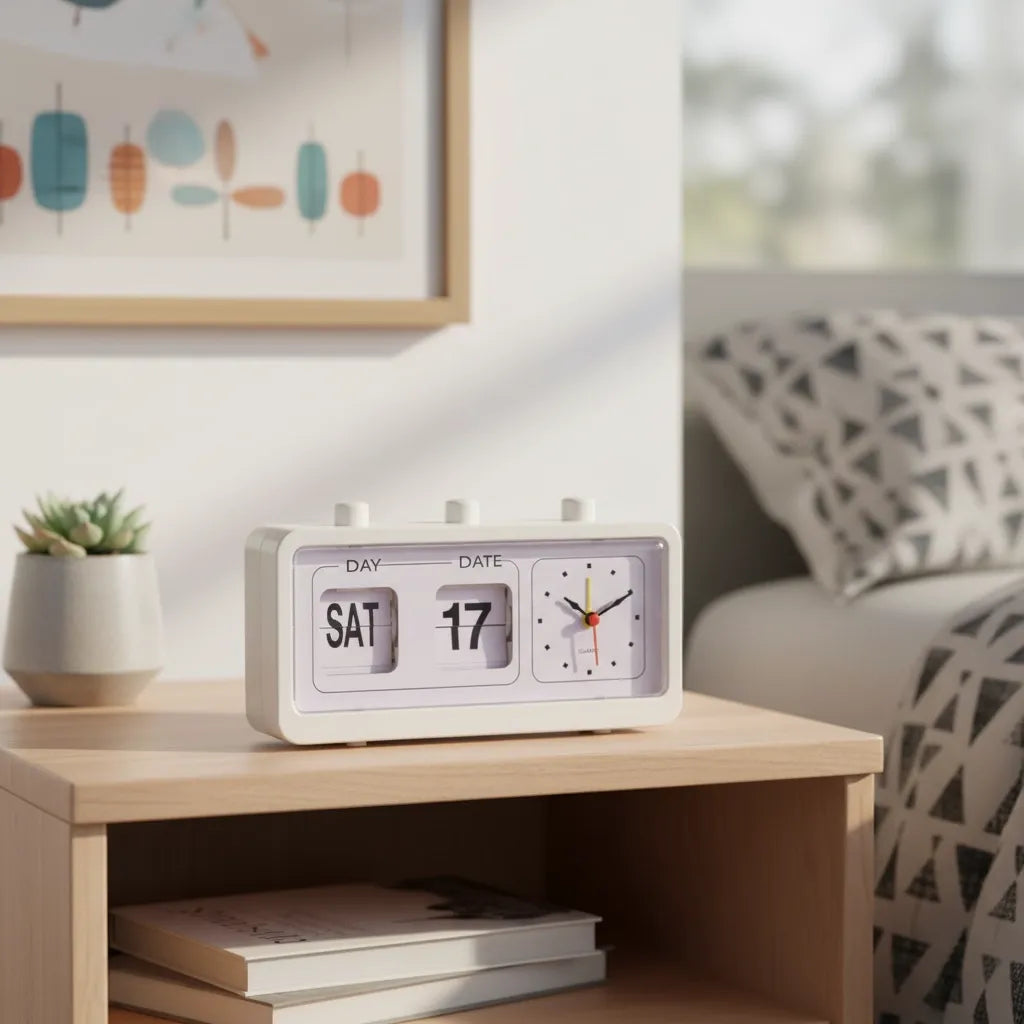 Réveil Vintage Lamelles Métal