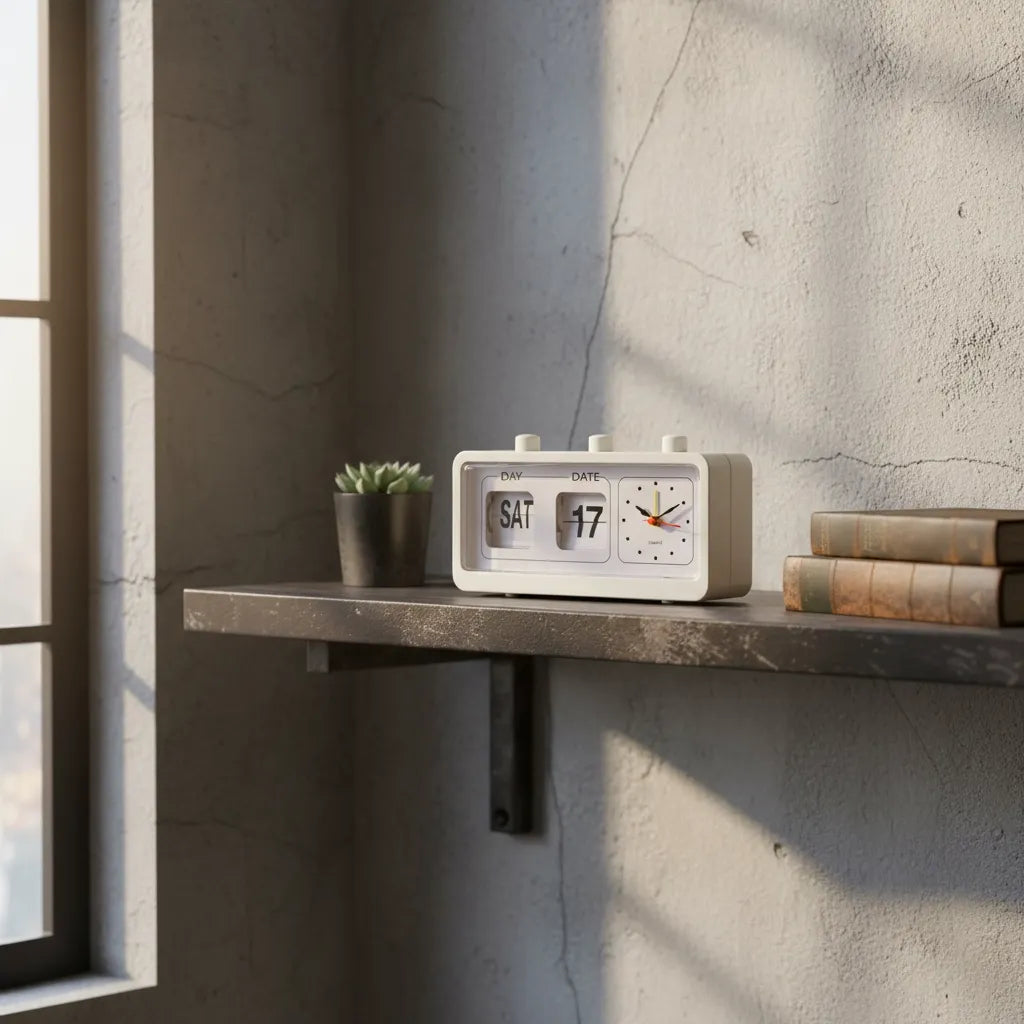 Réveil Vintage Lamelles Métal