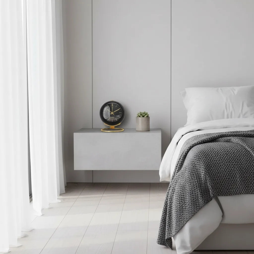 Réveil Vintage Noir Doré