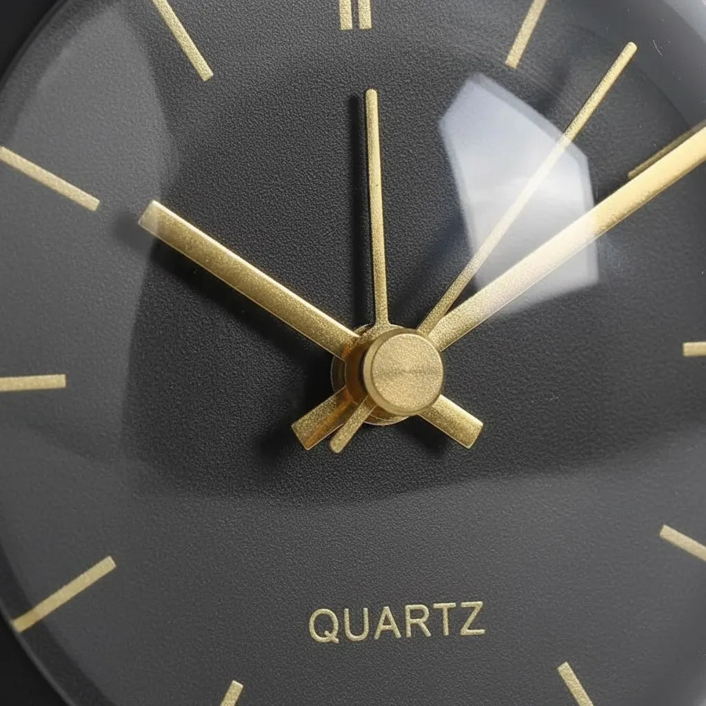 Réveil Vintage Noir Doré