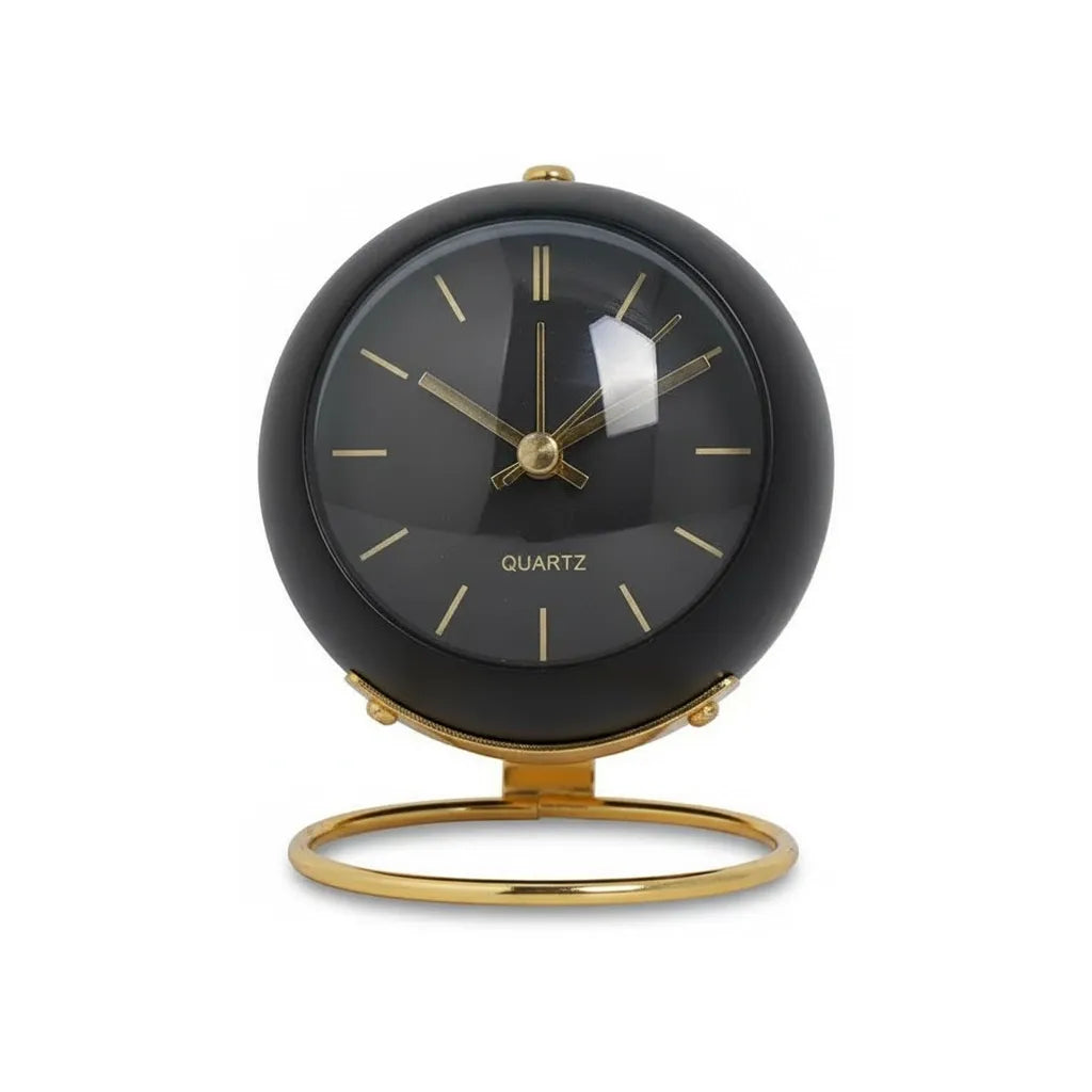 Réveil Vintage Noir Doré