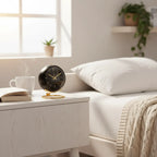 Réveil Vintage Noir Doré