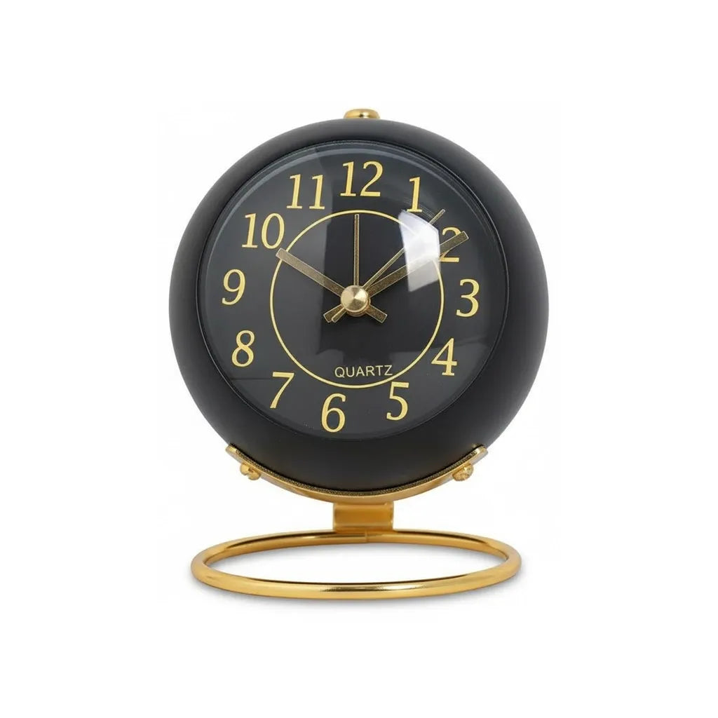 Réveil Vintage Noir Doré