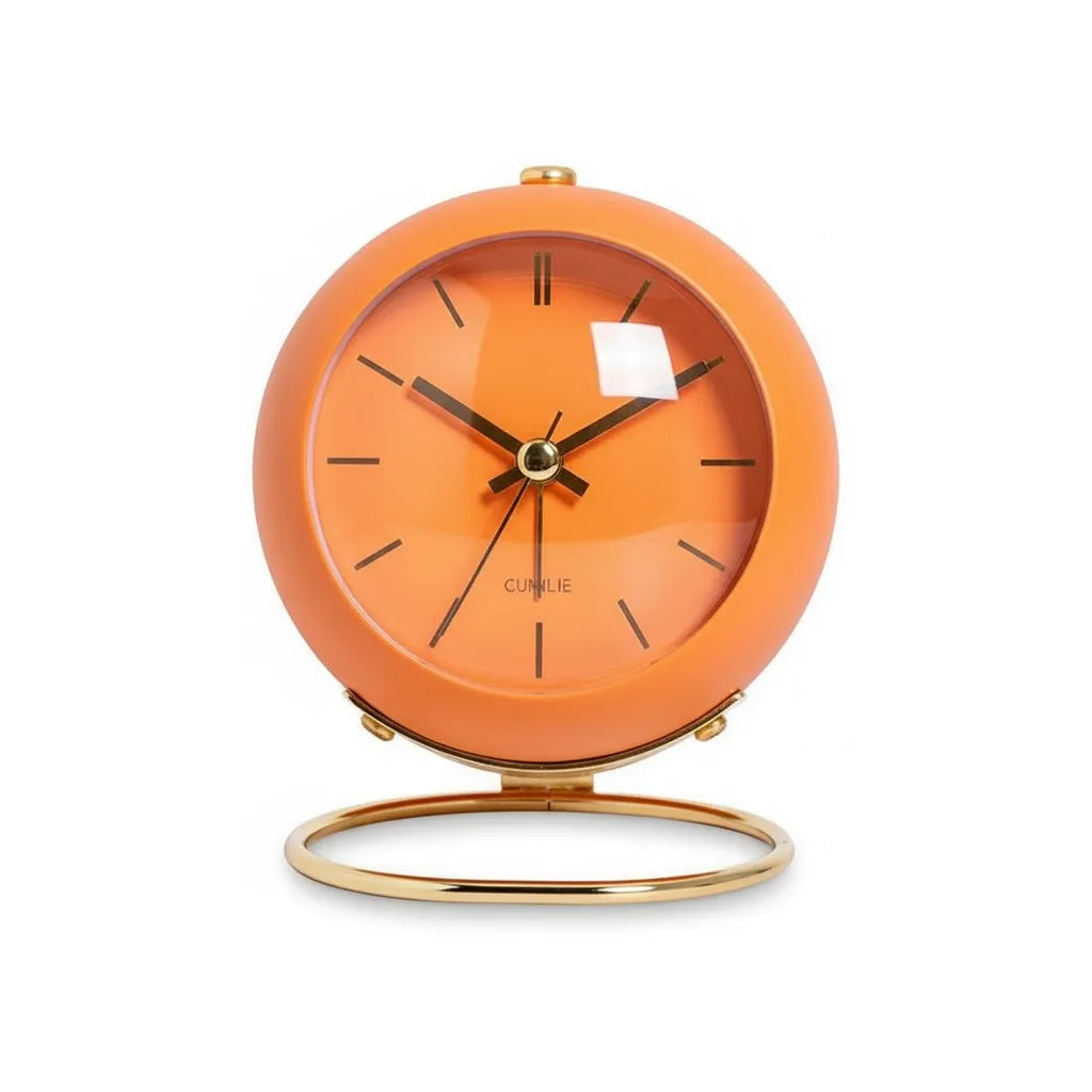 Réveil Vintage Orange Doré