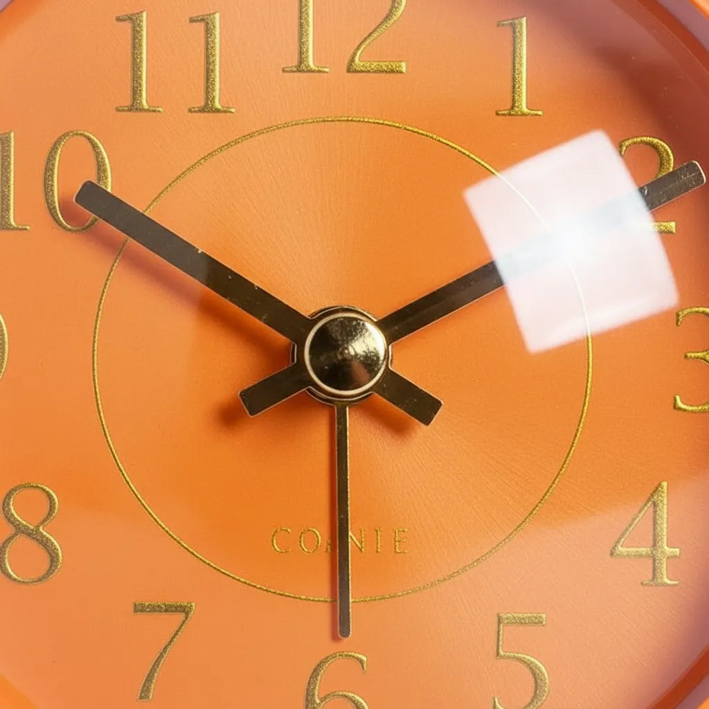 Réveil Vintage Orange Doré