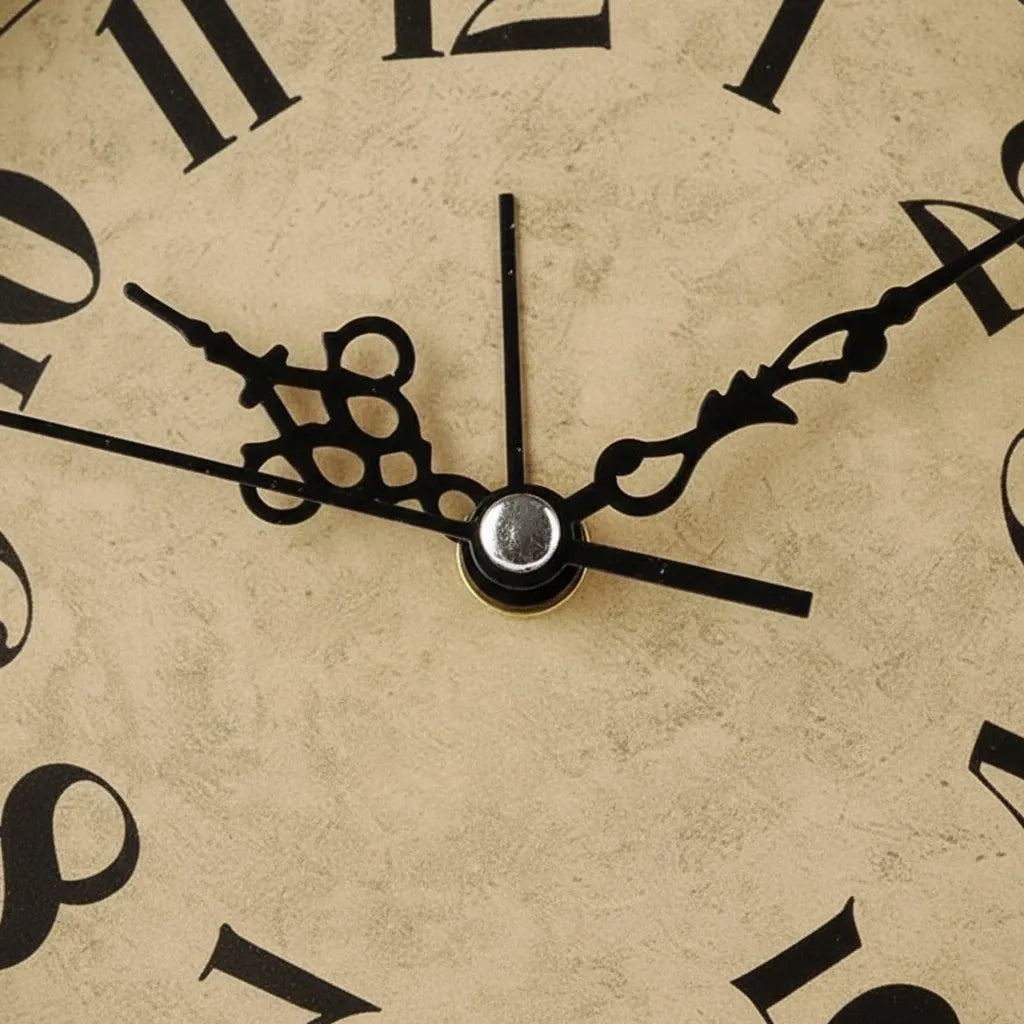 Réveil Vintage Rond Noir