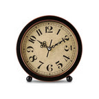 Réveil Vintage Rond Noir