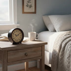 Réveil Vintage Rond Noir