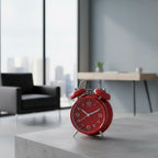 Réveil Vintage Rouge Métal
