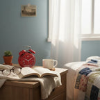 Réveil Vintage Rouge Métal