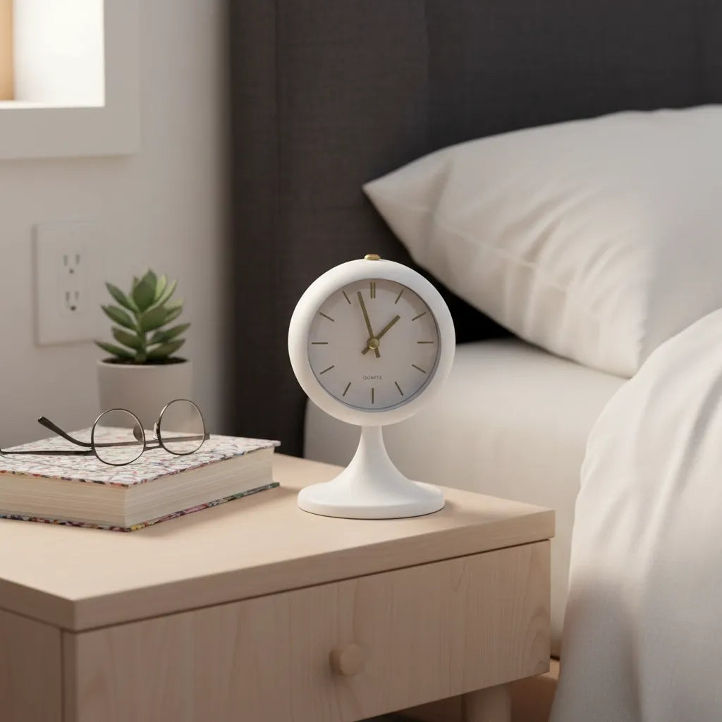 Réveil Vintage Sur Pied en Métal