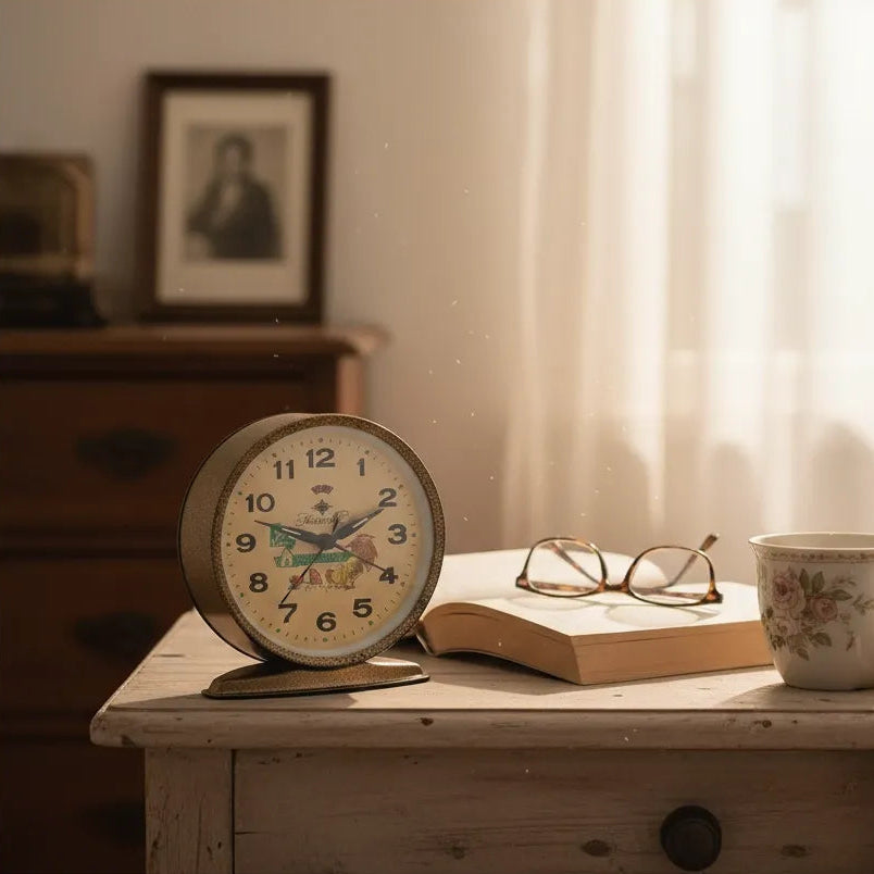 Vieux Réveil Mécanique en Métal